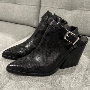 Express Open Back Ankle strap Webster bootie size 8